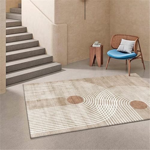 RUGMRZ Teppana Waschbar Wohnzimmer Teppich Sandfarbe 180x250cm, Flach Groß Modernes gestreiftes Design für Wohnzimmer Schlafzimmer Nachttisch RUGMRZ Teppana Waschbar Wohnzimmer Teppich Sandfarbe 180x250cm, Flach Groß Modernes gestreiftes Design für Wohnzimmer Schlafzimmer Nachttisch von RUGMRZ