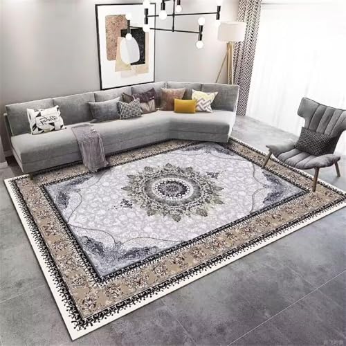 RUGMRZ Teppich 120x180CM mädchen kinderzimmer Room Decor Grau Langlebiger Blumenteppich Rug Carpet haustür von RUGMRZ