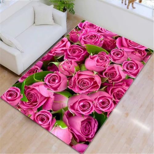 RUGMRZ Teppich Antirutsch 80X160Cm Schlafzimmerdeko Rot Orientalischer Flur Waschbar Fußbodenheizung Teppichwohnzimmer Mädchen Schlafzimmer Warmes Blumenmuster RUGMRZ Teppich Antirutsch 80X160Cm Schlafzimmerdeko Rot Orientalischer Flur Waschbar Fußbodenheizung Teppichwohnzimmer Mädchen Schlafzimmer Warmes Blumenmuster von RUGMRZ
