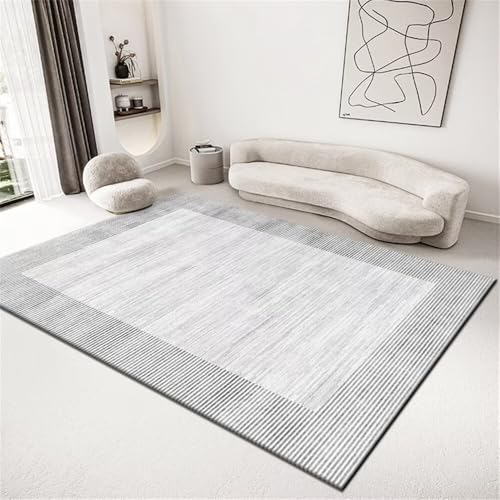 RUGMRZ Teppich Auslegware 120x180CM schmutzfangmatte waschbar Grau Rechteckiger für das Schlafzimmer Balkon deko von RUGMRZ