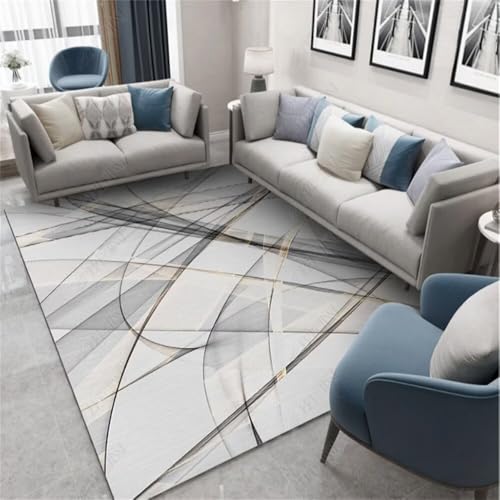 RUGMRZ Teppich AussenbereichGemütliche Deko jugendzimmer 160x230CM Creative Color Matching GrauAbstrakter gestreifter Wohnzimmer Waschbar In Waschmaschine RUGMRZ Teppich AussenbereichGemütliche Deko jugendzimmer 160x230CM Creative Color Matching GrauAbstrakter gestreifter Wohnzimmer Waschbar In Waschmaschine von RUGMRZ