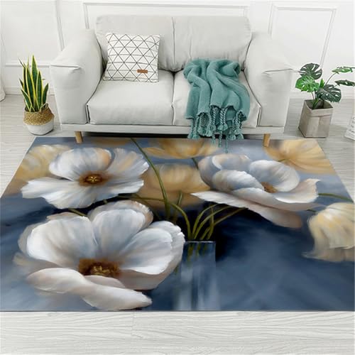 RUGMRZ Teppich Baby 140X200Cm Küchenteppich rutschfest Blau Mädchen Möbelgleiter Wohnzimmer Waschbar In Waschmaschinewohnzimmer Schlafzimmer Warmes Blumen RUGMRZ Teppich Baby 140X200Cm Küchenteppich rutschfest Blau Mädchen Möbelgleiter Wohnzimmer Waschbar In Waschmaschinewohnzimmer Schlafzimmer Warmes Blumen von RUGMRZ
