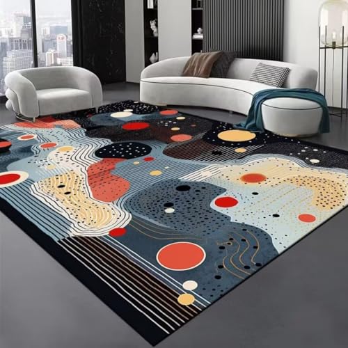 RUGMRZ Teppich Balkon rutschfeste Verschmutzung Wasserwäschbare Abstrakte Langlebige Wohnzimmer Mädchenzimmer Blau Möbelgleiter Mädchen 160X230CM RUGMRZ Teppich Balkon rutschfeste Verschmutzung Wasserwäschbare Abstrakte Langlebige Wohnzimmer Mädchenzimmer Blau Möbelgleiter Mädchen 160X230CM von RUGMRZ