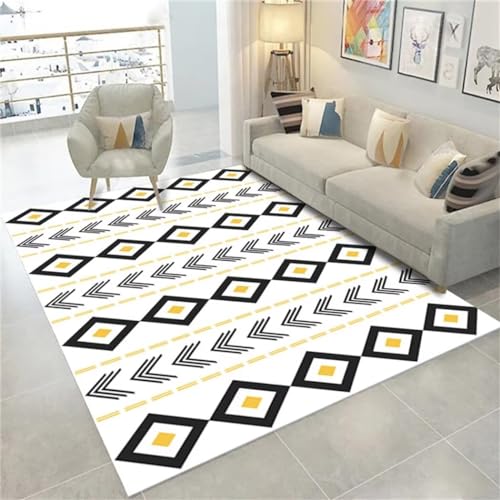 RUGMRZ Teppich Beständigkeit gegen Schmutz küchenteppich weiß kinderzimmer deko Hall Teppiches Teppich Couch Wohnzimmer teppich80x120CM von RUGMRZ