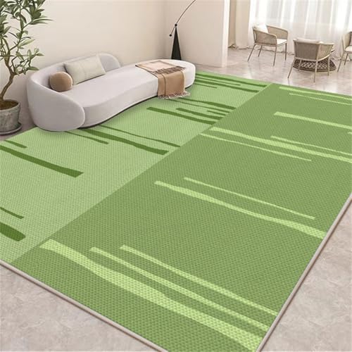 RUGMRZ Teppich Boden 160X200Cm Modern Grün 11 Neue Atmungsaktive Eisseide Kühlmatte Modernes Und Einfaches Wohnzimmer Schlafzimmer Esstisch Schöne von RUGMRZ