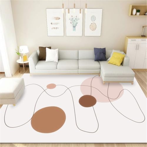 RUGMRZ Teppich Bodenbelag Abstrakte Kunst rutschfest Waschbar Kinderzimmer Weiß Babyzimmer Deko Nach Maß 180X280CM RUGMRZ Teppich Bodenbelag Abstrakte Kunst rutschfest Waschbar Kinderzimmer Weiß Babyzimmer Deko Nach Maß 180X280CM von RUGMRZ