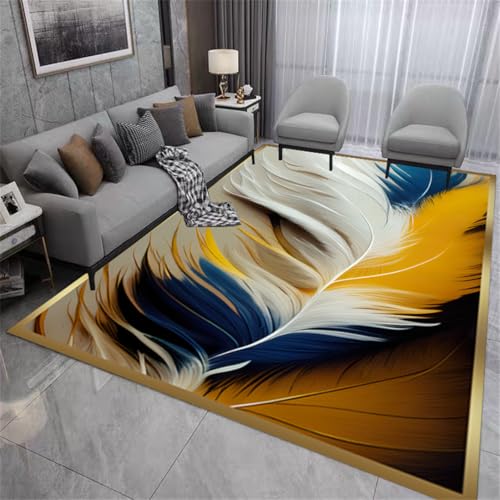 RUGMRZ Teppich Büro 50X80Cm Wohnzimmer Möbel 8 Gelb Geometrisch Flur Lang Licht Luxus Sofa Schlafzimmer Abstrakt Waschbar von RUGMRZ