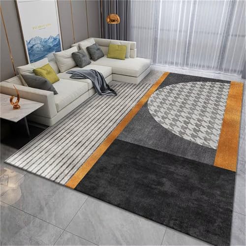 RUGMRZ Teppich Büro Graues geometrisches Design modern langlebig waschbar Teppichläufer 90x150cm RUGMRZ Teppich Büro Graues geometrisches Design modern langlebig waschbar Teppichläufer 90x150cm von RUGMRZ