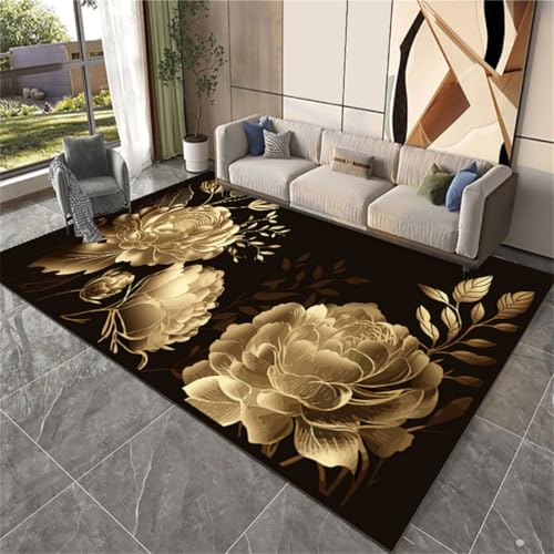 RUGMRZ Teppich Bürostuhl 180X280Cm Designer Wohnzimmer 17 Schwarz Wohnzimmerdeko Teppiche Für Küche Licht Luxus Sofa Schlafzimmer Abstrakt Waschbar von RUGMRZ
