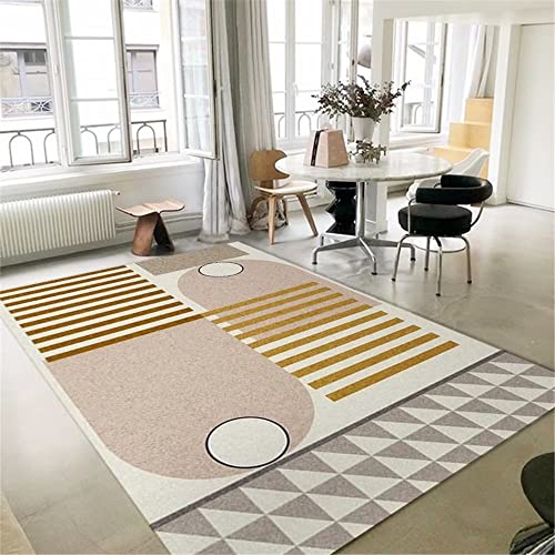RUGMRZ Teppich Bürostuhl Geeignet Flur Wohnzimmerteppich Gelbes Streifenmuster Multi-Size-Teppich Anti-Milbe Gelb 80X120Cm Teenager Mädchen 2Ft 7.5''X3Ft 11.2'' RUGMRZ Teppich Bürostuhl Geeignet Flur Wohnzimmerteppich Gelbes Streifenmuster Multi-Size-Teppich Anti-Milbe Gelb 80X120Cm Teenager Mädchen 2Ft 7.5''X3Ft 11.2'' von RUGMRZ