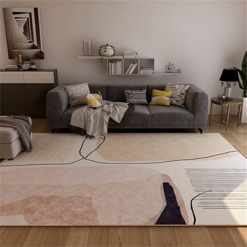 RUGMRZ Teppich Design 180x250CM unter esstisch langlebig und Teppiche Altes Rosa Moderner waschbarer Teppich. schreibtischstuhl Kinderteppich Waschbar von RUGMRZ