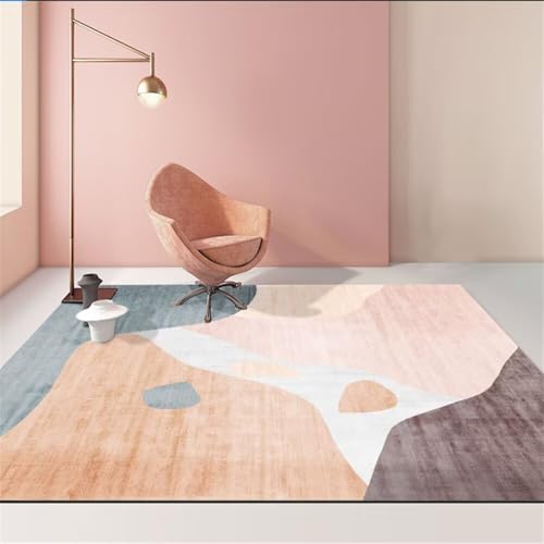 RUGMRZ Teppich Designer 80x150CM Kinder Jungs günstig Blau Grau-rosa modernes abwaschbar von RUGMRZ