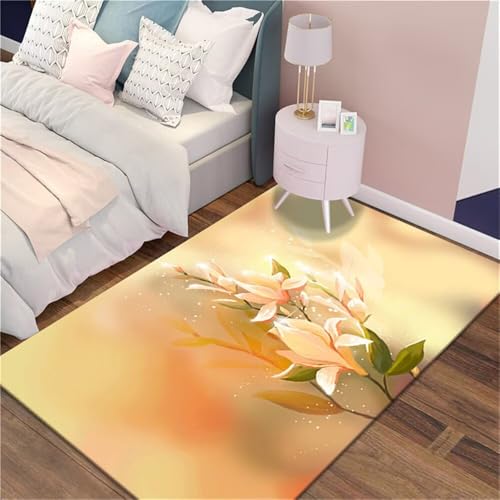 RUGMRZ Teppich Eingangsbereich Innen Kind gelb-grün lackiertes Design kann angepasst Werden Terasse Wohnzimmer Möbel 160X200CM von RUGMRZ