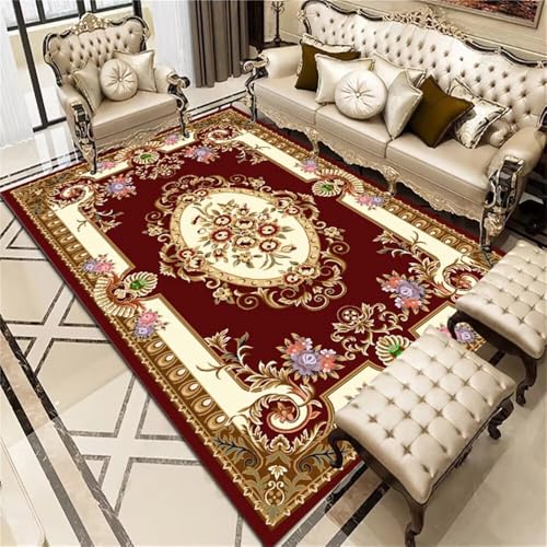RUGMRZ Teppich Esszimmer Balkon 140x200CM für Flur Sofa Teppiche rot Rechteckiger das Schlafzimmer Wohnzimmer Teppichboden sind verschleißfest RUGMRZ Teppich Esszimmer Balkon 140x200CM für Flur Sofa Teppiche rot Rechteckiger das Schlafzimmer Wohnzimmer Teppichboden sind verschleißfest von RUGMRZ