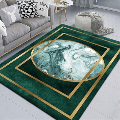 RUGMRZ Teppich EsszimmerKinderteppich Junge kinderzimmer deko 120x160CM teppiche fürs GrünBlauer gelber moderner schmutzfangmatte von RUGMRZ