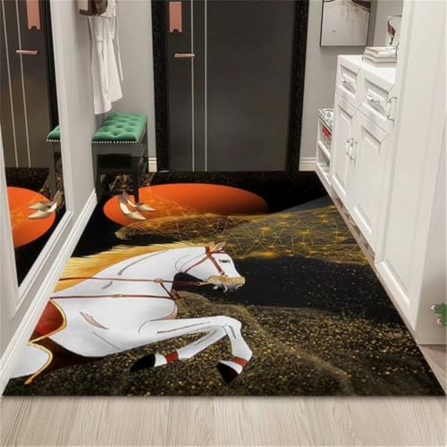 RUGMRZ Teppich Flur Läufer 160X200Cm Für Esszimmer Mehrfarbig Wohnzimmerdeko Küche Dünnflurtür Schmutzabweisend rutschfest Kunst Weiß Schwarz RUGMRZ Teppich Flur Läufer 160X200Cm Für Esszimmer Mehrfarbig Wohnzimmerdeko Küche Dünnflurtür Schmutzabweisend rutschfest Kunst Weiß Schwarz von RUGMRZ