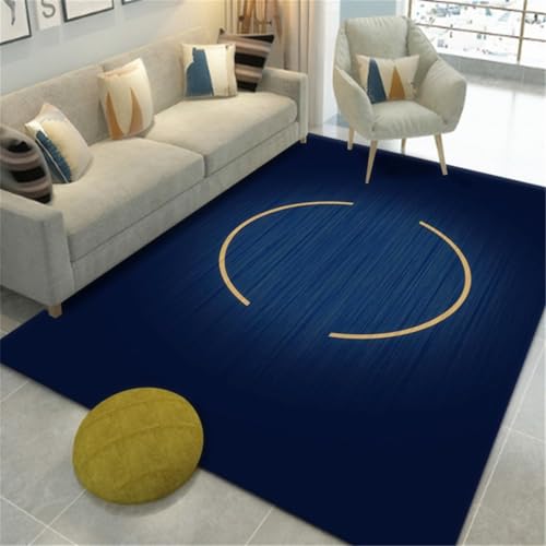 RUGMRZ Teppich Flur Läufer Geometrische Form Einfaches Wohnzimmer Grosser Blau Couchtisch Groß Wohnzimmers Teppichs 180X250CM von RUGMRZ
