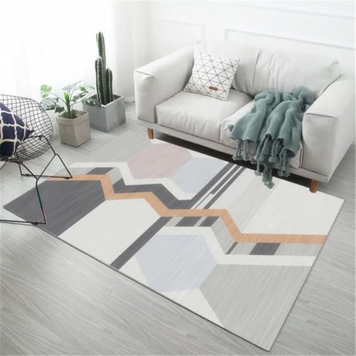 RUGMRZ Teppich Flur Läufer Moderne Minimalistische rutschfeste Geometrie Teppichläufer Waschbar Grau Kinder Teppiche Junge Kuscheliger 300X400CM RUGMRZ Teppich Flur Läufer Moderne Minimalistische rutschfeste Geometrie Teppichläufer Waschbar Grau Kinder Teppiche Junge Kuscheliger 300X400CM von RUGMRZ