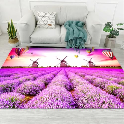 RUGMRZ Teppich Für Balkon 200X250Cm Tepiche Kinderzimmer Lila Wash and Dry Antirutsch Unterlage Bodenmattewohnzimmer Mädchen Schlafzimmer Warmes Blumenmuster RUGMRZ Teppich Für Balkon 200X250Cm Tepiche Kinderzimmer Lila Wash and Dry Antirutsch Unterlage Bodenmattewohnzimmer Mädchen Schlafzimmer Warmes Blumenmuster von RUGMRZ