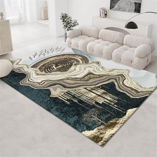 RUGMRZ Teppich Für Esszimmer 80X120Cm Kinderzimmer Teppiche Mädchen 11 Blau Klein Wohnzimmer Badteppich Sofa Schlafzimmer Nachttisch Studie Abstrakt Grau von RUGMRZ
