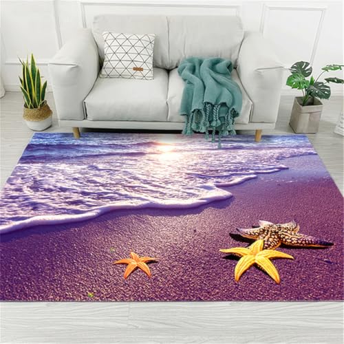 RUGMRZ Teppich Für Küche 160X200Cm Glitzer Lila Outdoorteeppich Esszimmer Kinderzimmer Deko Jungewohnzimmer Mädchen Schlafzimmer Warmes Blumenmuster von RUGMRZ