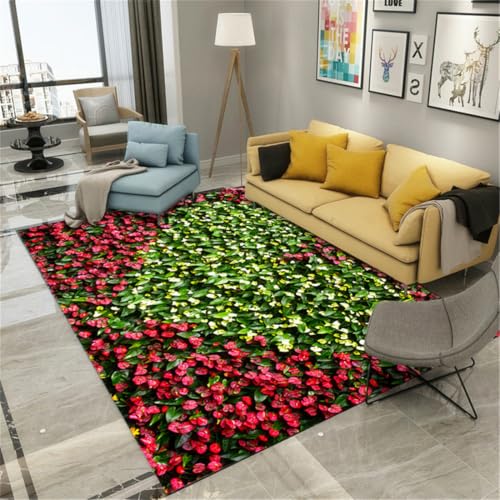 RUGMRZ Teppich Für Schlafzimmer 200X300Cm Vorzimmer Rot Rutsch Stopp Vorraum Flach Gewebtwohnzimmer Mädchen Warmes Blumenmuster G RUGMRZ Teppich Für Schlafzimmer 200X300Cm Vorzimmer Rot Rutsch Stopp Vorraum Flach Gewebtwohnzimmer Mädchen Warmes Blumenmuster G von RUGMRZ