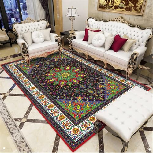 RUGMRZ Teppich Für Schlafzimmer Terrassendeko Roter Retro-Stil waschbar In Waschmaschine Outdoorteppiche 120X160CM RUGMRZ Teppich Für Schlafzimmer Terrassendeko Roter Retro-Stil waschbar In Waschmaschine Outdoorteppiche 120X160CM von RUGMRZ
