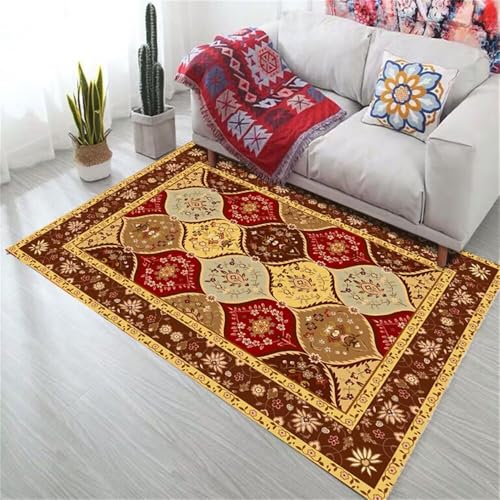 RUGMRZ Teppich Für SchlafzimmerTeppich Flur Eingangsbereich Bedroom Decor 140x200CM zimmerdeko Teenager mädchen rotGelber rechteckiger arbeitszimmer bürostuhl von RUGMRZ