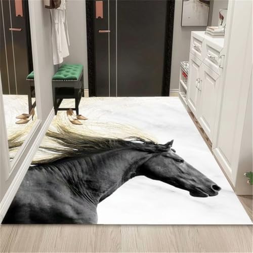 RUGMRZ Teppich Gewebt 80X160Cm Teppiche Fürs Kinderzimmer Weiß Deko Flur Teppich+Wohnzimmer Oudoorflurtür Schmutzabweisend rutschfest Art Schwarz RUGMRZ Teppich Gewebt 80X160Cm Teppiche Fürs Kinderzimmer Weiß Deko Flur Teppich+Wohnzimmer Oudoorflurtür Schmutzabweisend rutschfest Art Schwarz von RUGMRZ