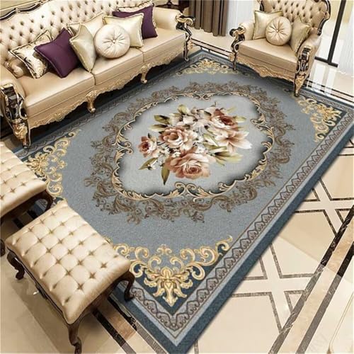 RUGMRZ Teppich Günstig Bereich Retro-Wohnzimmerteppich pflegeleicht Fußmatte Innen 90x190cm von RUGMRZ