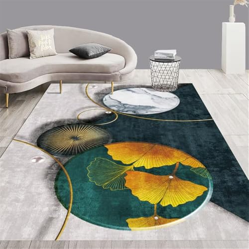 RUGMRZ Teppich GünstigTeppichs Schlafzimme großer Wohnzimmer 100x160CM BlauGrauer-gelber Blätterteppich weich ohne zu verblassen RUGMRZ Teppich GünstigTeppichs Schlafzimme großer Wohnzimmer 100x160CM BlauGrauer-gelber Blätterteppich weich ohne zu verblassen von RUGMRZ