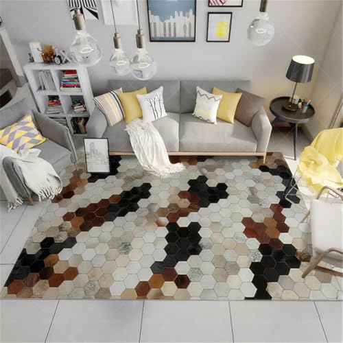 RUGMRZ Teppich Jungen 120X160Cm Room Deko Grau Tepiche Unter Esstisch Vorraumdas Spleißen Geometrischer Formen Ist Sicher Und Einfach Zu Pflegen von RUGMRZ