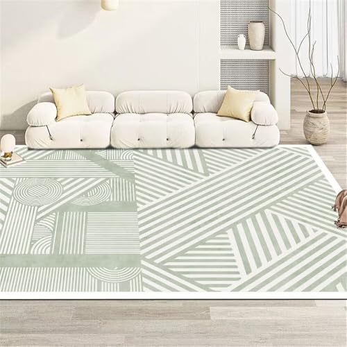 RUGMRZ Teppich Jungen JugendzimmerLanglebig Und Langlebig Teppiche fußmatte schmal 150x200CM GrünModerner Streifen-Teppich Mädchen Kinderzimmer RUGMRZ Teppich Jungen JugendzimmerLanglebig Und Langlebig Teppiche fußmatte schmal 150x200CM GrünModerner Streifen-Teppich Mädchen Kinderzimmer von RUGMRZ