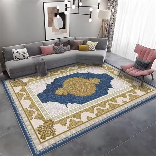 RUGMRZ Teppich Kinderzimme 300x400CM Schallisolierung Kinder mädchen Blau Gelb-grüner Grauer Retro-Teppich. langfloorteppiche Schlafzimmer klein RUGMRZ Teppich Kinderzimme 300x400CM Schallisolierung Kinder mädchen Blau Gelb-grüner Grauer Retro-Teppich. langfloorteppiche Schlafzimmer klein von RUGMRZ
