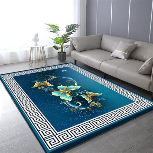 RUGMRZ Teppich KleinKinderzimmer Teppiche Jungs vorleger 50x80CM Rug Carpet BlauRechteckiger für das Schlafzimmer. fußmatte schmal von RUGMRZ