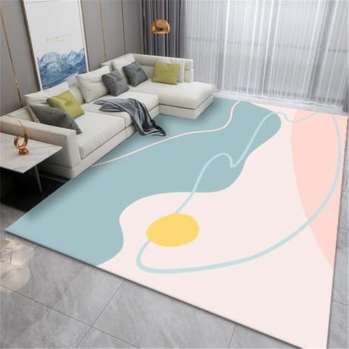 RUGMRZ Teppich Küche Abstrakte Kunst rutschfest Waschbar Teppiche Schlafzimmer Rosa Haustür Innen Kinderteppich Jungen 160X230CM RUGMRZ Teppich Küche Abstrakte Kunst rutschfest Waschbar Teppiche Schlafzimmer Rosa Haustür Innen Kinderteppich Jungen 160X230CM von RUGMRZ