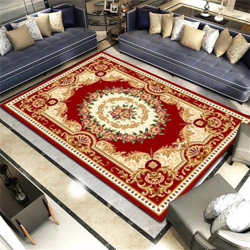 RUGMRZ Teppich Kurzflor Langlebig Und Teppiche 100x150CM Groß Für Wohnzimmer rot Rechteckiger das Designer Fußboden RUGMRZ Teppich Kurzflor Langlebig Und Teppiche 100x150CM Groß Für Wohnzimmer rot Rechteckiger das Designer Fußboden von RUGMRZ
