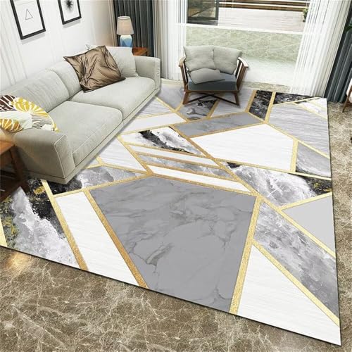 RUGMRZ Teppich KurzflorAuslegware mädchen deko Zimmer Teenager 180x250CM tepich in Wohnzimmer GrauGelber moderner pflegeleichter Esszimmer Vorleger RUGMRZ Teppich KurzflorAuslegware mädchen deko Zimmer Teenager 180x250CM tepich in Wohnzimmer GrauGelber moderner pflegeleichter Esszimmer Vorleger von RUGMRZ