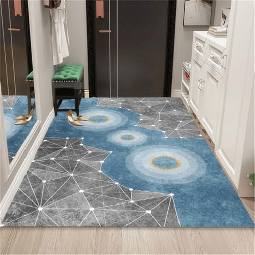 RUGMRZ Teppich Kuschelig 80X160Cm Flauschiger Kurzflor Grau Pastell Deko Esszimmer Vorleger Kaminabstrakte Kunst Dekoration Schmutzabweisend Waschbar Blau RUGMRZ Teppich Kuschelig 80X160Cm Flauschiger Kurzflor Grau Pastell Deko Esszimmer Vorleger Kaminabstrakte Kunst Dekoration Schmutzabweisend Waschbar Blau von RUGMRZ