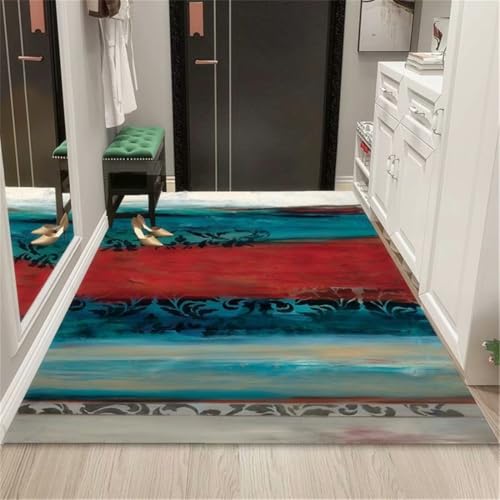 RUGMRZ Teppich Läufer Flur 180X280Cm Wohnzimmer Kamin Rot Rugs Washable Deko Jugendzimmer Teppichflurtür Schmutzabweisend rutschfest Art Blau RUGMRZ Teppich Läufer Flur 180X280Cm Wohnzimmer Kamin Rot Rugs Washable Deko Jugendzimmer Teppichflurtür Schmutzabweisend rutschfest Art Blau von RUGMRZ