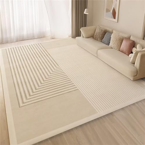 RUGMRZ Teppich Mädchen Tepischlaüfer Wohnzimmer Minimalistisches graues rechteckiges Sofazubehör ist pflegeleicht Kinderzimmer Junge Esszimmerteppiche 200 x 300 cm von RUGMRZ