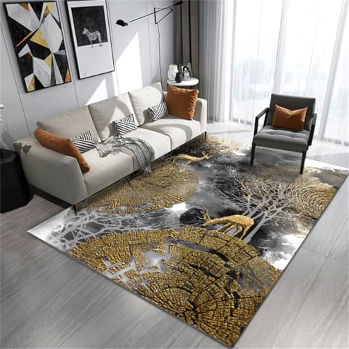RUGMRZ Teppich Läufer Waschbar 180X280Cm Design 28 Grau Moderne Teppiche Wohnzimmer Vorzimmer Licht Luxus Sofa Schlafzimmer Abstrakt von RUGMRZ