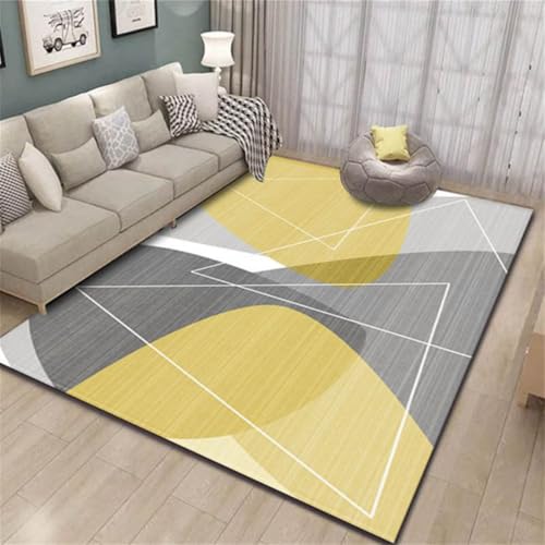 RUGMRZ Teppich Läufer Waschbar 200X250Cm Flur Eingangsbereich 45 Gelb Schlafzimmer Wohnzimmer Einfache Heimwettgeometrie Grau Kuschelige Teppiche Waschbare In Waschmaschine RUGMRZ Teppich Läufer Waschbar 200X250Cm Flur Eingangsbereich 45 Gelb Schlafzimmer Wohnzimmer Einfache Heimwettgeometrie Grau Kuschelige Teppiche Waschbare In Waschmaschine von RUGMRZ