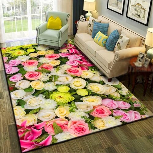 RUGMRZ Teppich Läufer rosa gelb Wohnzimmer Schlafzimmer dauerhaft Teppiche In 130x190cm RUGMRZ Teppich Läufer rosa gelb Wohnzimmer Schlafzimmer dauerhaft Teppiche In 130x190cm von RUGMRZ