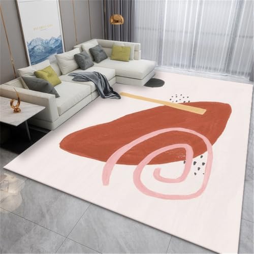 RUGMRZ Teppich Landhaus Abstrakte Kunst rutschfest Waschbar Vorleger Rot Dekoration Wohnung Modern Terrassen Outdoor 100X100CM RUGMRZ Teppich Landhaus Abstrakte Kunst rutschfest Waschbar Vorleger Rot Dekoration Wohnung Modern Terrassen Outdoor 100X100CM von RUGMRZ