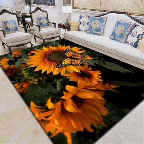 RUGMRZ Teppich Lang 120X180Cm Kitchen 25 Gelb Zuhause Schlafzimmer Wohnzimmer Blumen Am Bett Carpet Store Antirutsch Pads von RUGMRZ