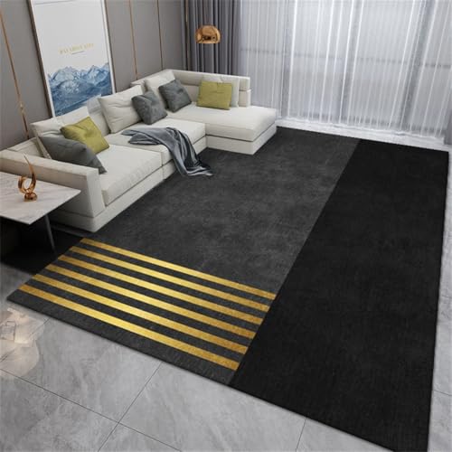 RUGMRZ Teppich Mädchen Kinderzimmer 140X200Cm Couch Wohnzimmer 6 Schwarz Leichtes Luxus Einfaches Schlafzimmer Bürostuhl Geeignet Babyzimmer von RUGMRZ
