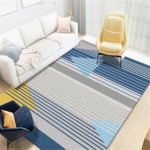 RUGMRZ Teppich Ornament Geometrische Form Einfaches Wohnzimmer Deko Mädchen Zimmer Blau Einrichtung Hochflor 200X300CM RUGMRZ Teppich Ornament Geometrische Form Einfaches Wohnzimmer Deko Mädchen Zimmer Blau Einrichtung Hochflor 200X300CM von RUGMRZ