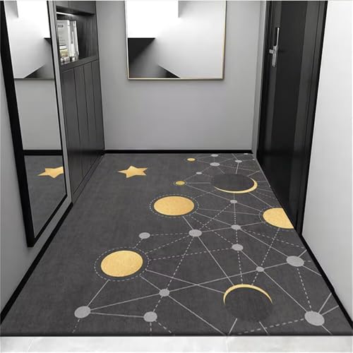 RUGMRZ Teppich Quadratisch Auto Teppiche Graues gelbes Farbschema modern anpassbar Für Den Balkon Zimmer Dekoration 120X160CM von RUGMRZ
