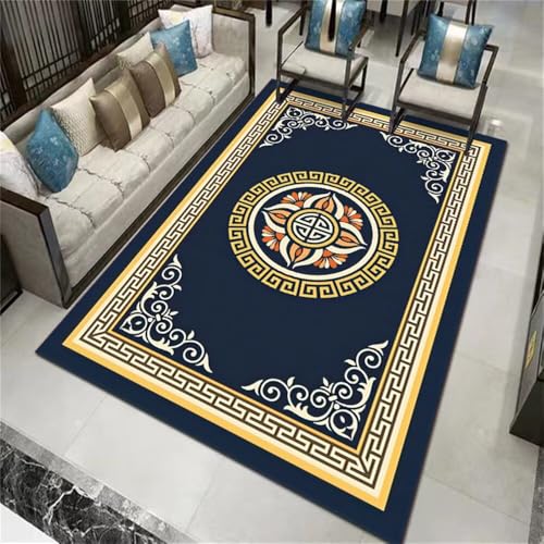 RUGMRZ Teppich Rechteckig Balkon 180x250CM Wohnzimmers Teppichs Anti-rutsch blau Gelber orientalischer minimalistischer Druckteppich Kinderteppich Mädchen kuschel RUGMRZ Teppich Rechteckig Balkon 180x250CM Wohnzimmers Teppichs Anti-rutsch blau Gelber orientalischer minimalistischer Druckteppich Kinderteppich Mädchen kuschel von RUGMRZ